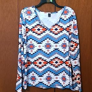 NWOT Ranlege aztec long sleeve tee XL